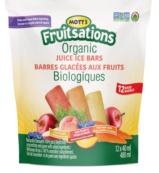 Mott's Fruitsaitions Organic Juice Ice Bars