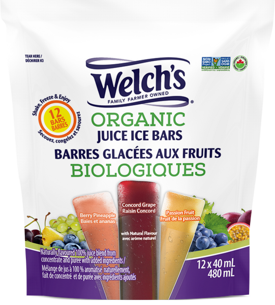 Barres de glace au jus de qualité supérieure de Welch